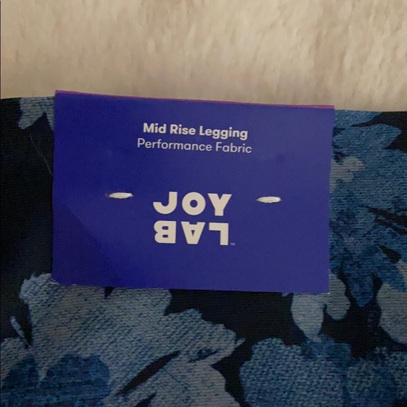Joy Lab Mid Rise Legging Blue Floral - Picture 4 of 6